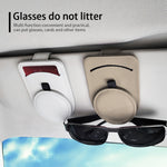Car Glasses Holder Universal Sun Visor Sunglasses Clip & Card Holder Auto Interior Organizer