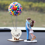 Car Dashboard Cute Couple Ornament Romantic Resin Figurine Car Interior Decoration Gift for Lovers