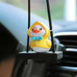 Cute Duck Car Pendant Funny Dashboard Ornament  Adorable Resin Hanging Car Interior Decoration