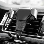 Car Mobile Phone Holder Leather Gravity Bracket | Universal Auto Air Vent Mount | Hands-Free Car Phone Support