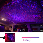 Car Interior Starry Light USB Ambient Ceiling Projector 360° Rotating Night Sky Lamp