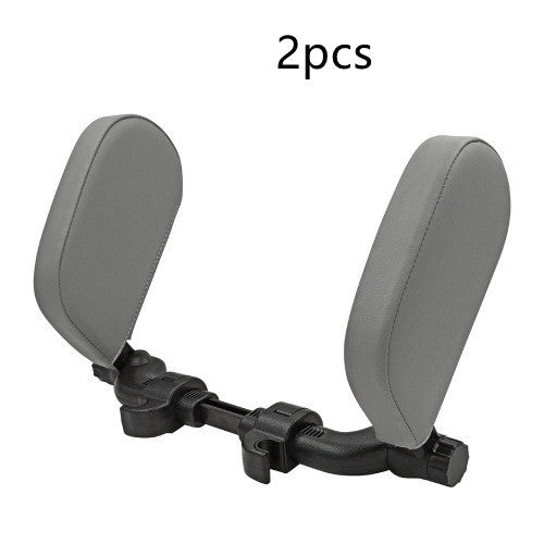 Adjustable Car Headrest Pillow | PU Leather Neck Support Cushion for Travel | Universal Soft Car Seat Sleep Headrest