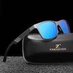 KINGSEVEN Men’s Polarized Sunglasses – Aluminum Magnesium Driving Glasses UV400 Rectangle Shades for Men