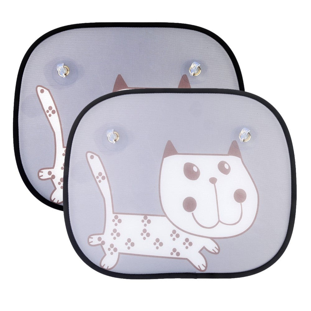 Universal Car Window Sun Shades – Baby & Pet UV Protection Sunshades with Cartoon Design, Easy Install, Fits Most Cars
