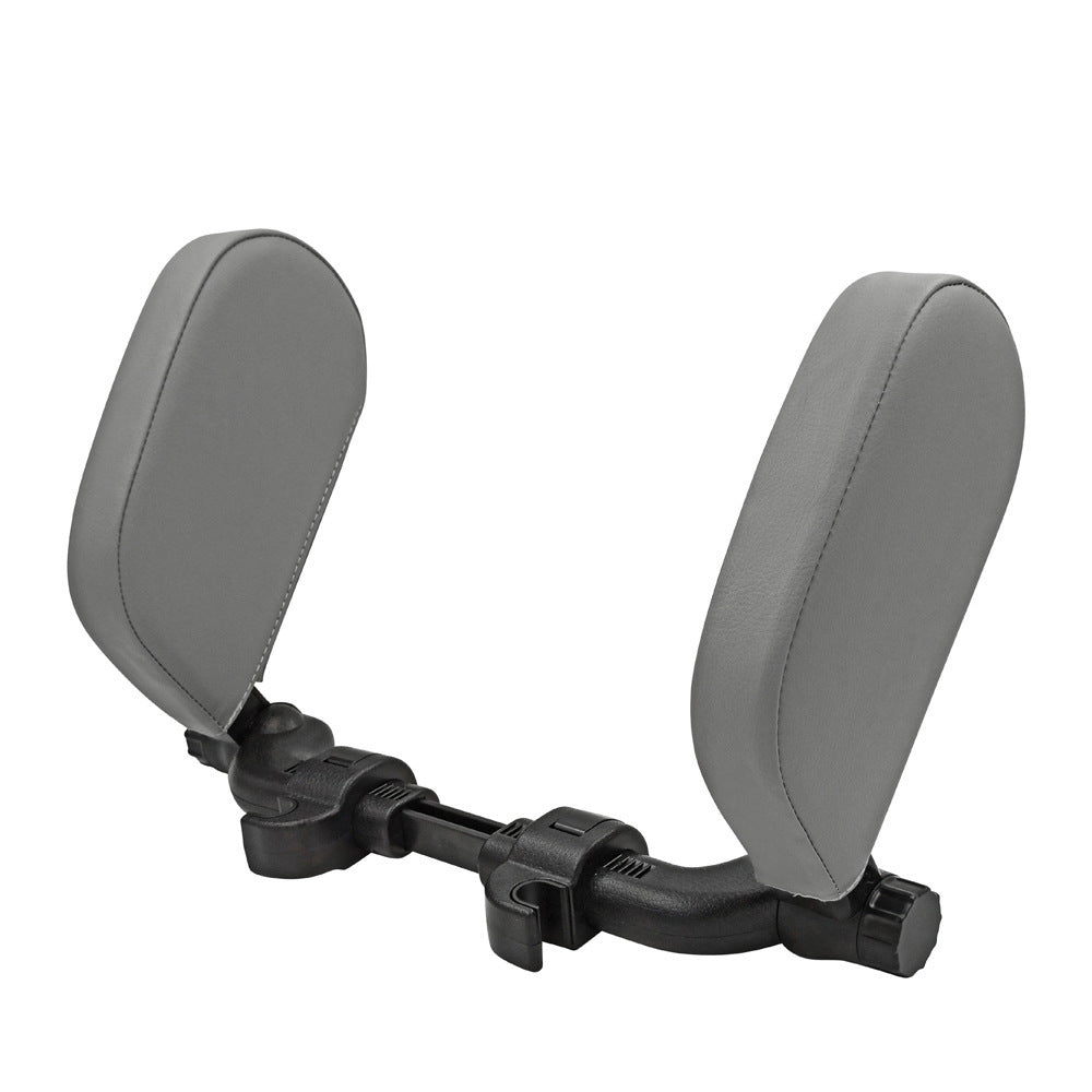 Adjustable Car Headrest Pillow | PU Leather Neck Support Cushion for Travel | Universal Soft Car Seat Sleep Headrest