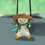 Cute Duck Car Pendant – Anime Swing Rearview Mirror Ornament | Adorable Interior Decoration & Gift for Girls
