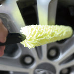 Durable All-Purpose Car Cleaning Brush Soft Sponge & PP Handle Versatile Wheel, Tire & Household Cleaning Tool