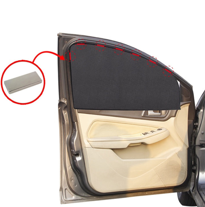 Magnetic Absorption Car Shade Magnetic Mesh Window Curtain for UV Protection & Privacy