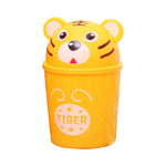 Mini Cartoon Desktop Trash Can | Push-Type Covered Waste Bin for Kitchen, Office & Living Room | Creative Small Trash Barrel