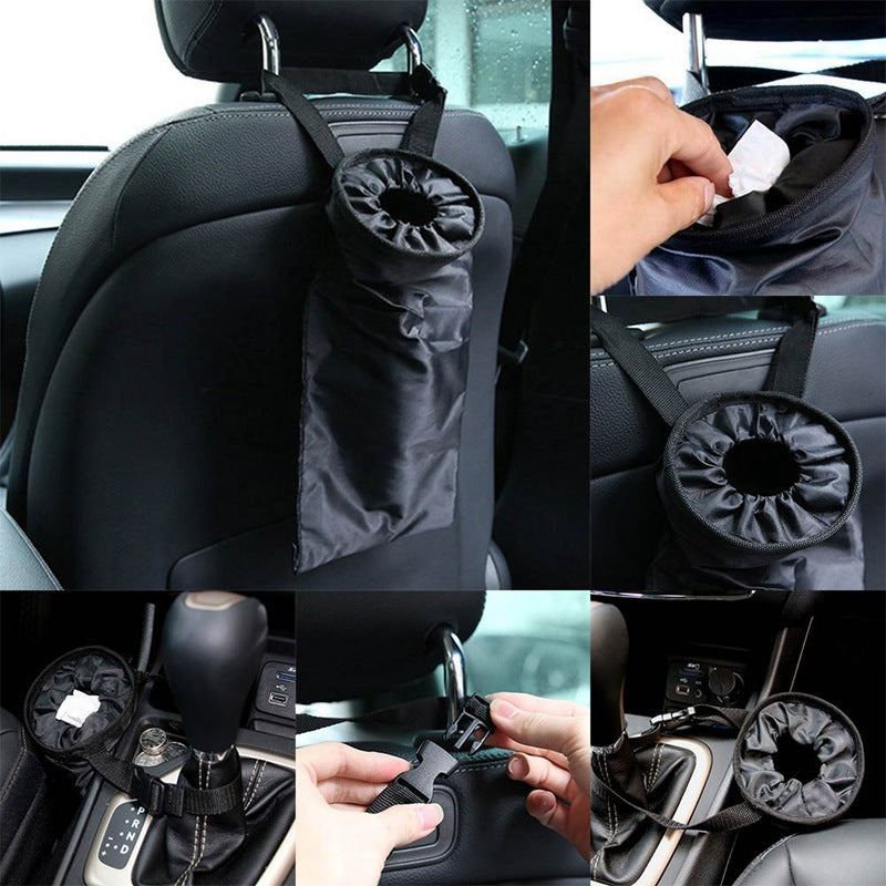 Car Seatback Storage Bag Trash Bag – Waterproof Reusable Oxford Cloth Car Organizer for Waste