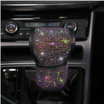 Diamond Car Gear & Handbrake Cover Set Sparkling Crystal Gear Grip & Brake Handle Cover Universal Auto Interior Decor