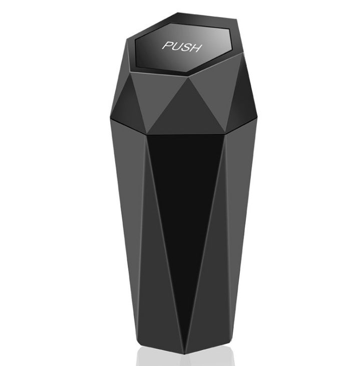Small Car Trash Can with Lid – Mini ABS Desktop Trash Bin for Vehicle or Home | Compact & Stylish