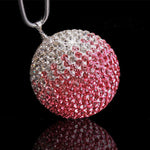 Car Pendant With Diamond Crystal Ball Luxury Hanging Ornament Sparkling Auto Interior Decoration