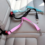 Adjustable Pet Car Seat Belt – Dog & Cat Safety Harness Lead Clip Durable Nylon Vehicle Restraint