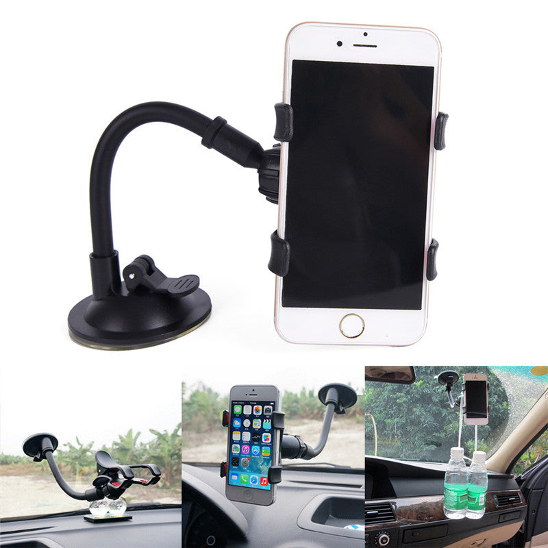 360° Car Phone Holder – Universal Windshield & Dashboard Mount | Strong Suction Cup Adjustable Mobile Stand