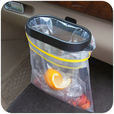 Car Trash Can Hanging Frame Seat Back Trash Bag Holder & Storage Bin Organizer