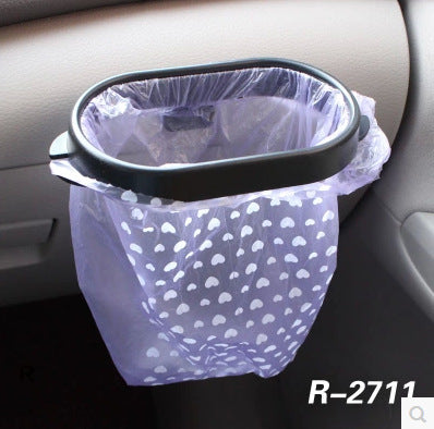 Car Trash Can Hanging Frame Seat Back Trash Bag Holder & Storage Bin Organizer