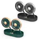Double-Headed USB Car Fan – Flexible Hose Dual Head Cooling Fan for Car Interior, Dashboard & Desktop Use