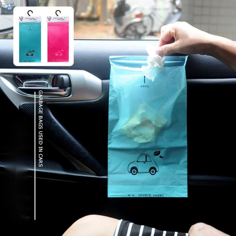Car Trash Bag Paste Type Disposable Hanging Car Trash Can Creative Car Storage Solution