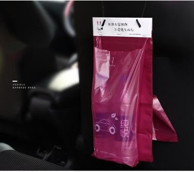 Car Trash Bag Paste Type Disposable Hanging Car Trash Can Creative Car Storage Solution