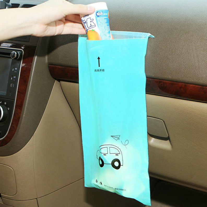 Car Trash Bag Paste Type Disposable Hanging Car Trash Can Creative Car Storage Solution
