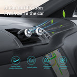 Car Negative Ion Air Purifier Portable USB Air Cleaner Removes Dust, Smoke & Odor for Fresh Interior