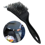 Heavy-Duty Wire Bristle BBQ Grill Cleaning Brush & Scraper 2-in-1 Outdoor Barbecue Tool for Deep Cleaning