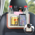 Foldable Hanging Car Trash Can Cute Cartoon Car Bin with Table Board | Space-Saving Car Organizer