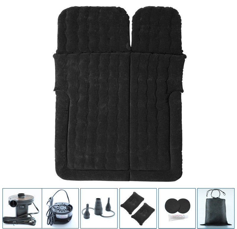 Car SUV Inflatable Bed | Dual-Purpose Travel Air Mattress for Car & Home | Portable Flocking PVC Cushion Bed