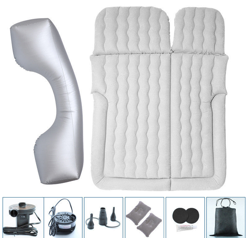 Car SUV Inflatable Bed | Dual-Purpose Travel Air Mattress for Car & Home | Portable Flocking PVC Cushion Bed