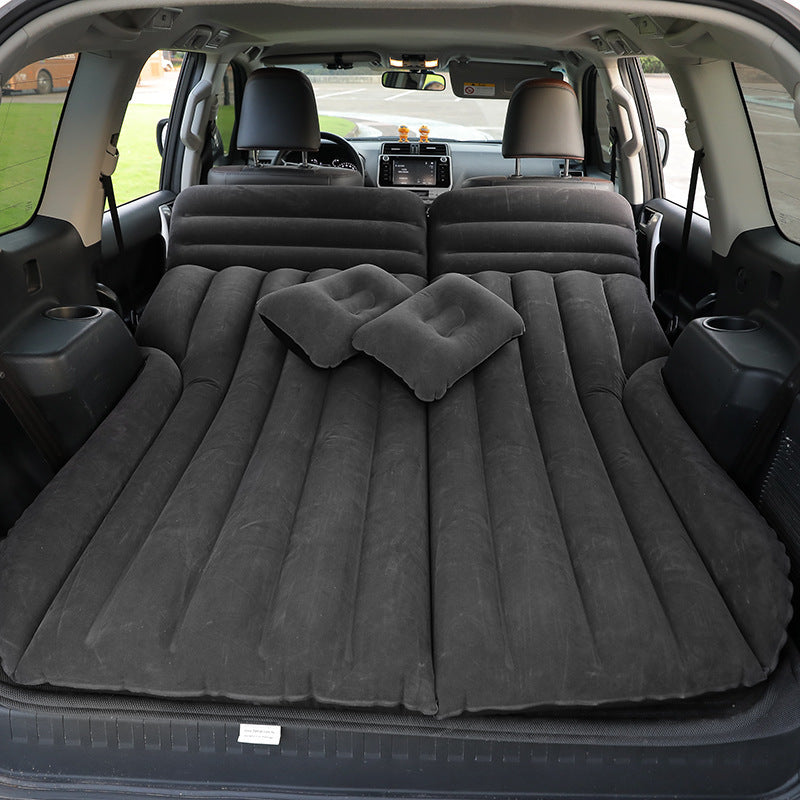 Car SUV Inflatable Bed | Dual-Purpose Travel Air Mattress for Car & Home | Portable Flocking PVC Cushion Bed