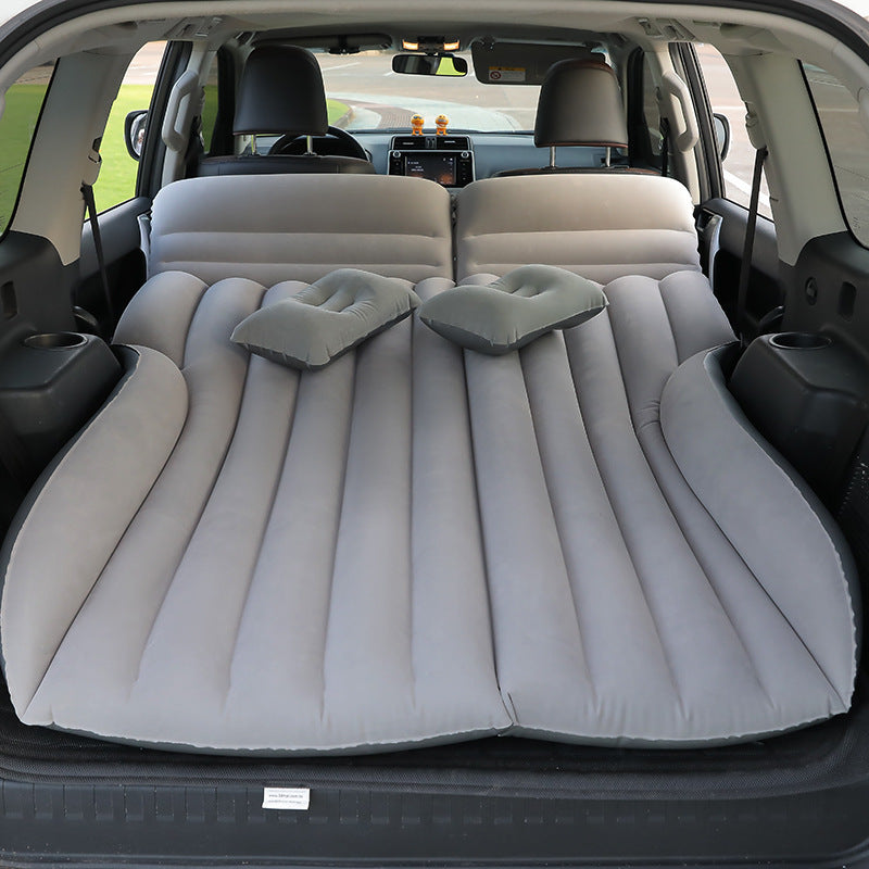 Car SUV Inflatable Bed | Dual-Purpose Travel Air Mattress for Car & Home | Portable Flocking PVC Cushion Bed