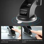 Long Rod Telescopic Car Phone Holder Dashboard Suction Cup Mount 360° Adjustable Car Mobile Stand