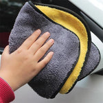 Two-Color Dual-Sided Car Wash Towel | Scratch-Free Microfiber Cleaning Cloth for Car & Home