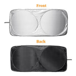 Foldable Car Windshield Sun Shade Front & Rear UV Blocker Compact Reflective Visor for Cars