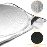 Foldable Car Windshield Sun Shade Front & Rear UV Blocker Compact Reflective Visor for Cars