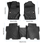 MKR 3D TPE All-Weather Car Floor Mats for 2021–2023 Ford Bronco Full Set Custom Fit Interior Accessories