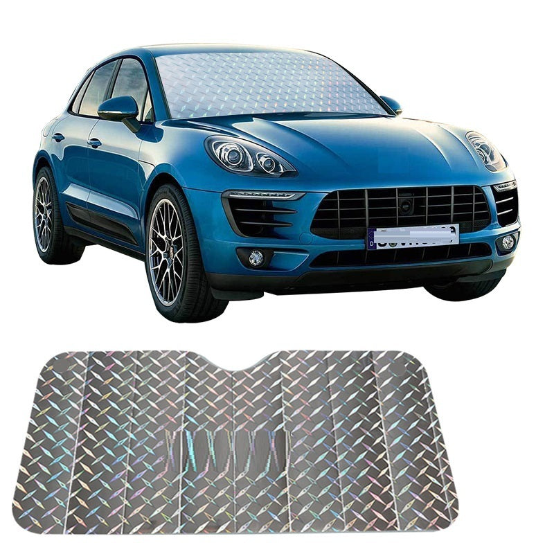 Laser Car Sunshade Light Board Aluminum Sun Block, UV Protection, Heat Insulator for Hatchback, Sedan & SUV