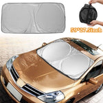 Car Windshield Sunshade Front & Rear Auto Sun Shade, Anti-UV, Anti-Snow, Foldable Compact Car Sun Protection Cover