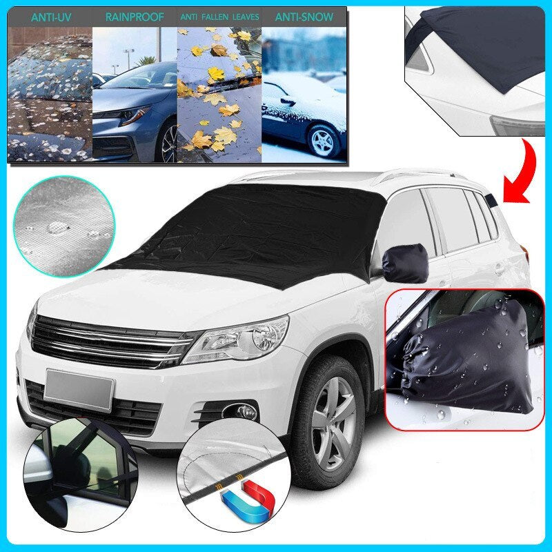 Car Snow Cover for Windshield Magnetic Frost Guard & Sun Shade Winter Ice Protection for Cars & SUVs