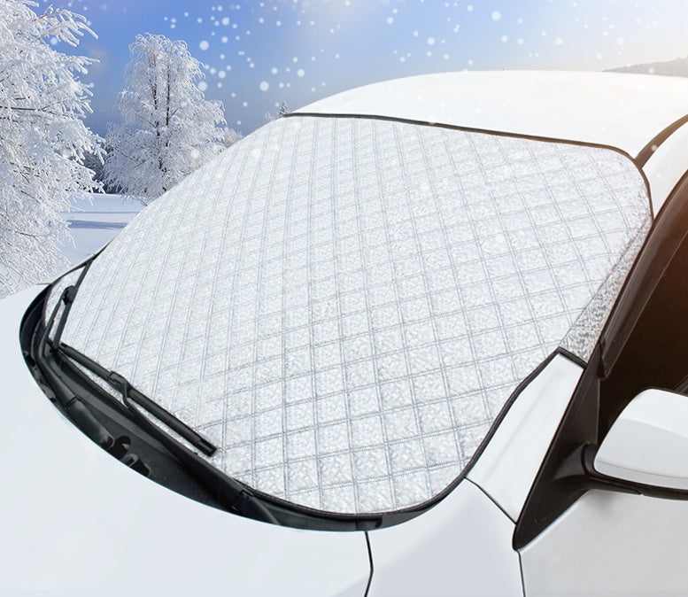 Car Snow Block Windshield Cover Winter Frost Guard & Antifreeze Sun Shade Ice, Snow & UV Protection