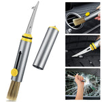 Multifunctional Car Cleaning Kit Detailing Brush, Window Breaker & Tire Hook 3-in-1 Car Safety & Cleaning Tool