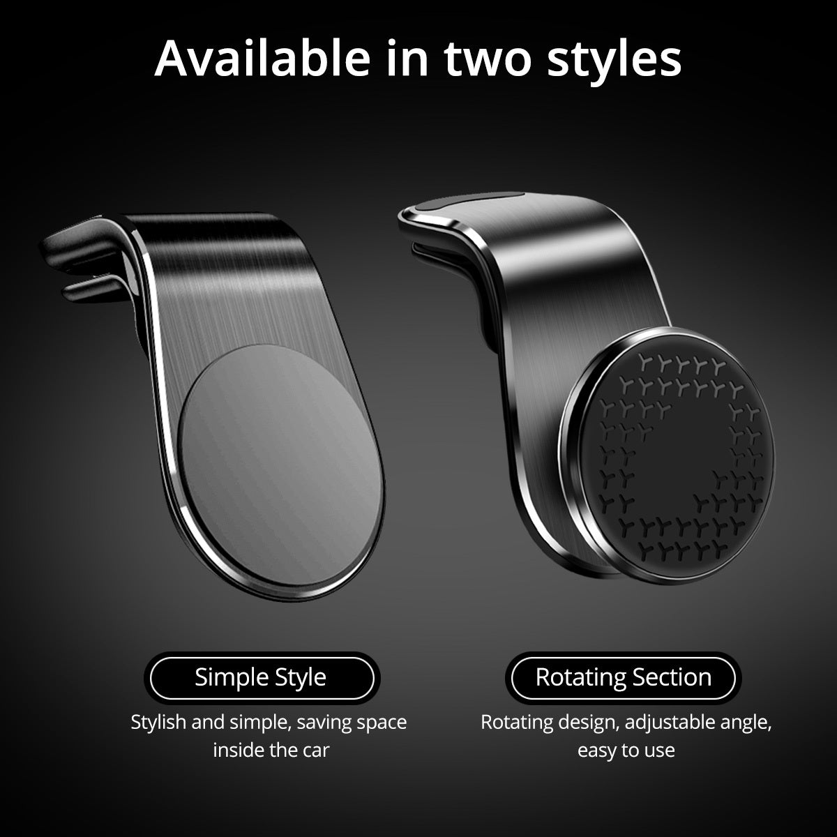 Magnetic Car Phone Holder | 360° Rotation Air Vent Mount | Strong Magnet Smartphone Holder for Car