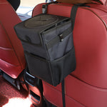 Car Trash Can with Waterproof Lining, Hanging Storage Bag, Foldable & Portable for Car Interior Organization