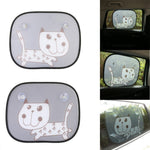 Universal Car Window Sun Shades – Baby & Pet UV Protection Sunshades with Cartoon Design, Easy Install, Fits Most Cars