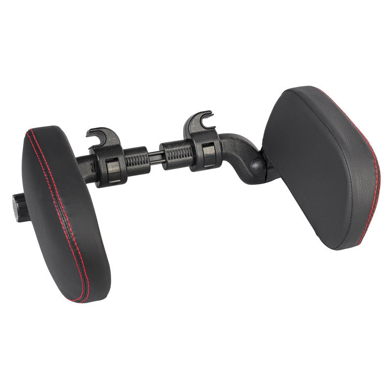 Adjustable Car Headrest Pillow | PU Leather Neck Support Cushion for Travel | Universal Soft Car Seat Sleep Headrest