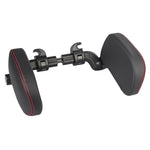 Adjustable Car Headrest Pillow | PU Leather Neck Support Cushion for Travel | Universal Soft Car Seat Sleep Headrest