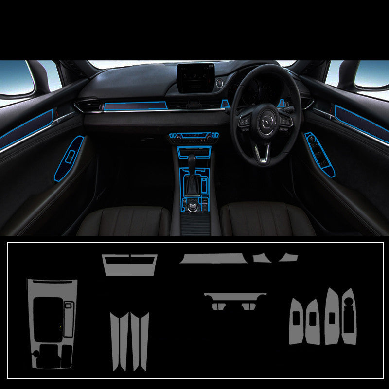 Car Interior Decoration Accessories – TPU Transparent Protective Film for Dashboard, Gear & Door Panels