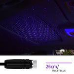 Car Interior Starry Light USB Ambient Ceiling Projector 360° Rotating Night Sky Lamp