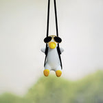 Cute Duck Car Pendant – Anime Swing Rearview Mirror Ornament | Adorable Interior Decoration & Gift for Girls